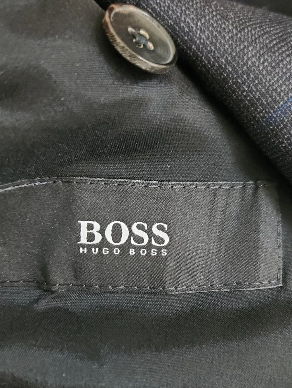 Hugo Boss Marzotto Italian Wool Stretch Blazer Jacket 42R Navy